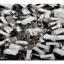 STP CAT.7 RJ 45 8P8C 플러그 Two Prongs 핀100개