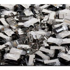STP CAT.7 RJ 45 8P8C 플러그 Two Prongs 핀100개